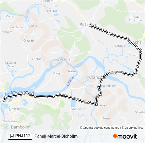 PNJ112 Bus Line Map