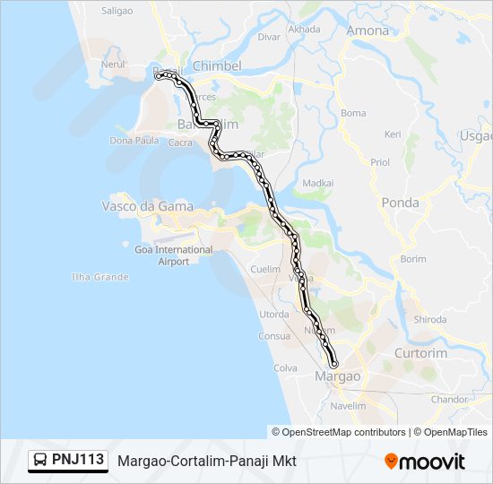 PNJ113 Bus Line Map