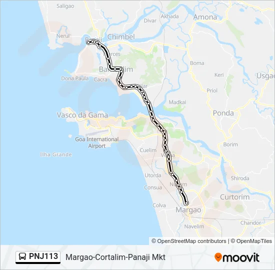 PNJ113 Bus Line Map