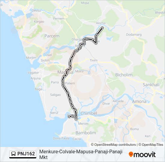 PNJ162 Bus Line Map