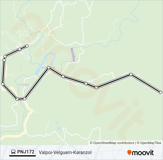 PNJ172 Bus Line Map