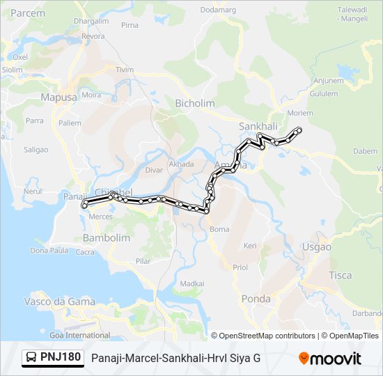 PNJ180 Bus Line Map