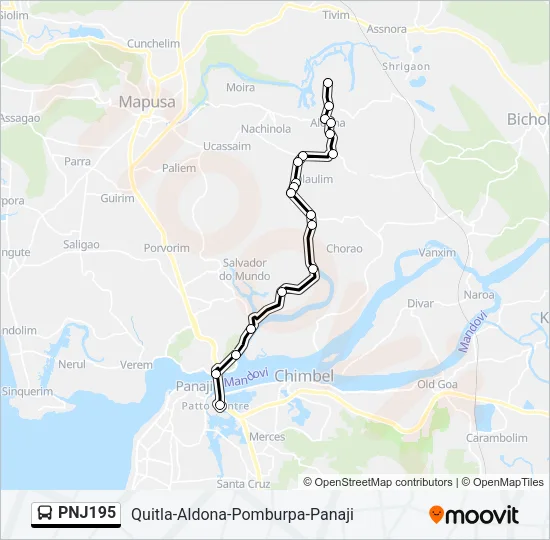 PNJ195 Bus Line Map