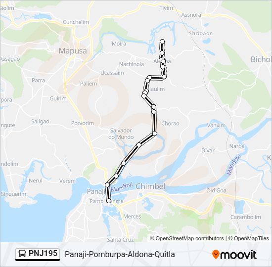 PNJ195 Bus Line Map