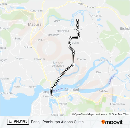 PNJ195 Bus Line Map