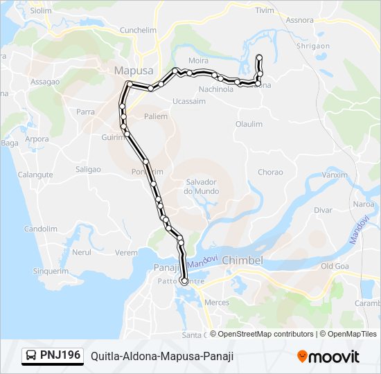 PNJ196 Bus Line Map