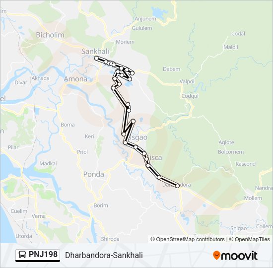 PNJ198 Bus Line Map
