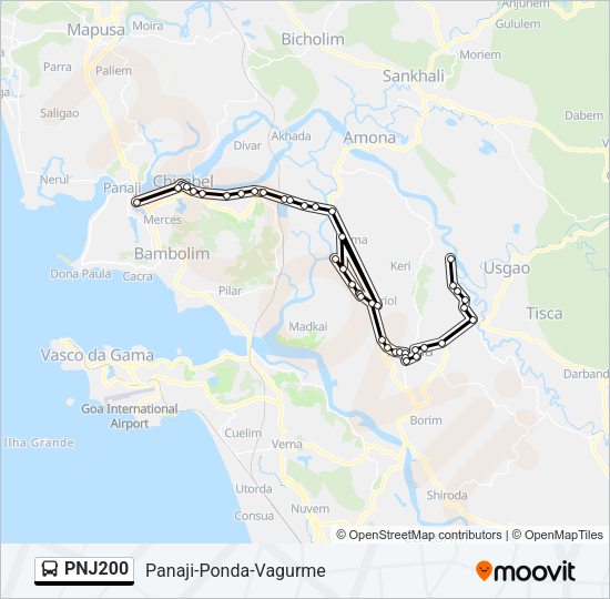 PNJ200 Bus Line Map
