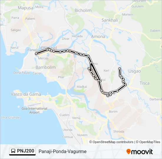 PNJ200 Bus Line Map