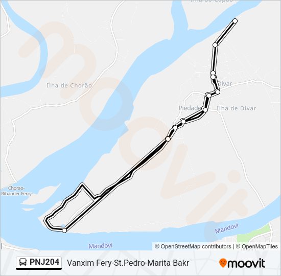 PNJ204 Bus Line Map