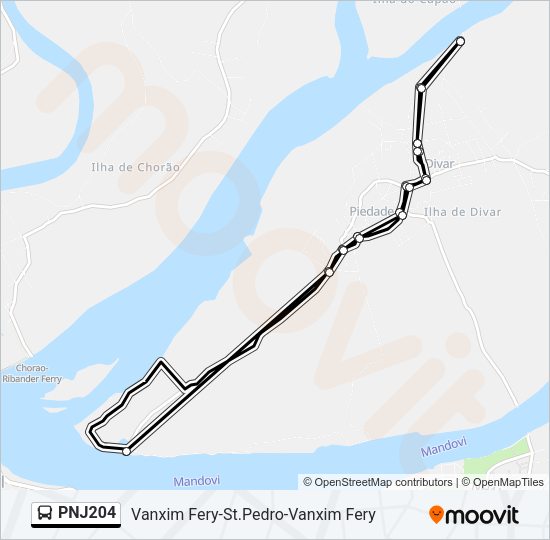 PNJ204 Bus Line Map