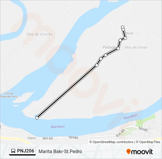 PNJ206 Bus Line Map