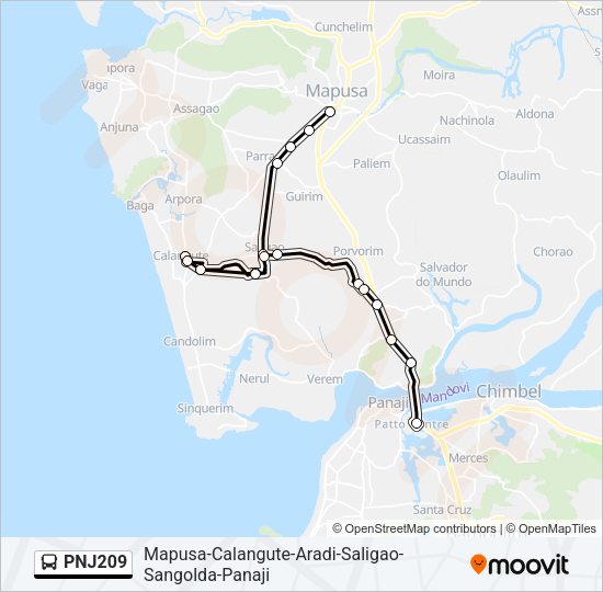 PNJ209 Bus Line Map