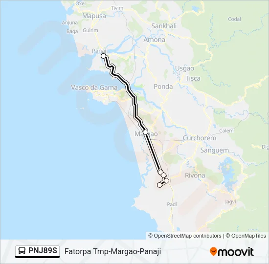 PNJ89S Bus Line Map