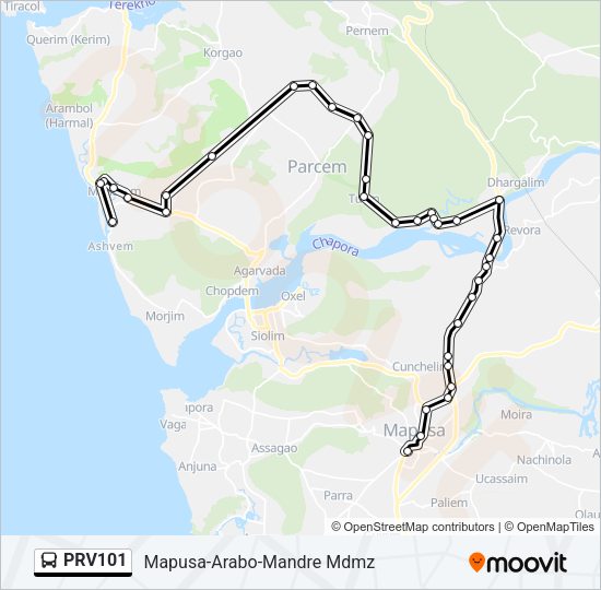 PRV101 Bus Line Map