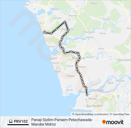 PRV102 Bus Line Map