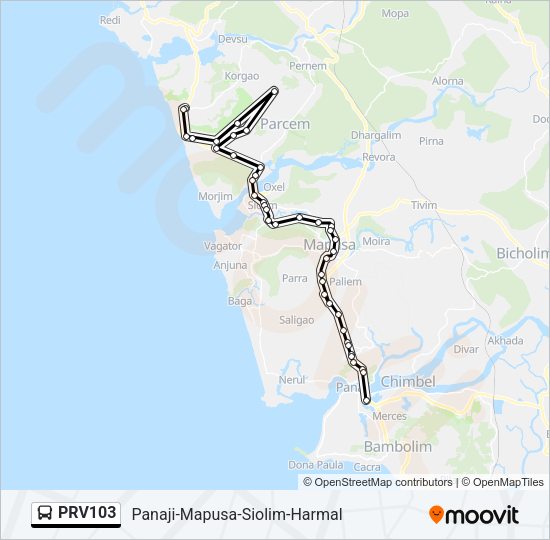 PRV103 Bus Line Map