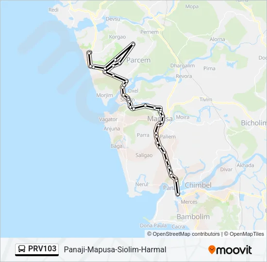 PRV103 Bus Line Map