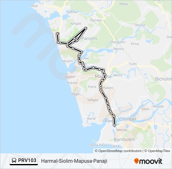 PRV103 Bus Line Map