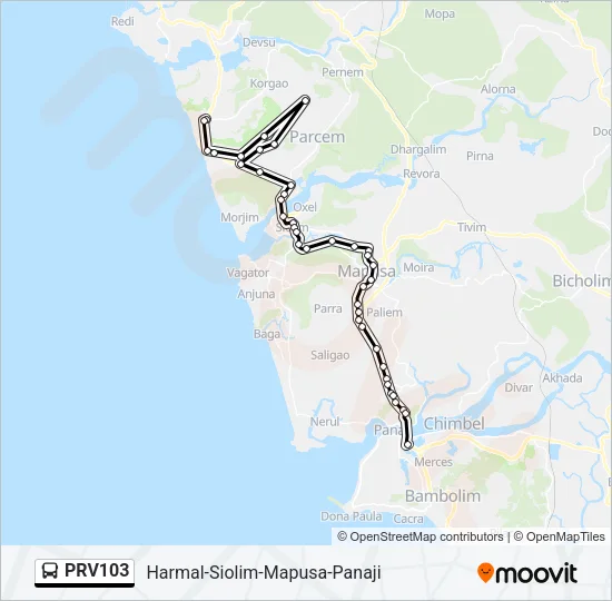 PRV103 Bus Line Map