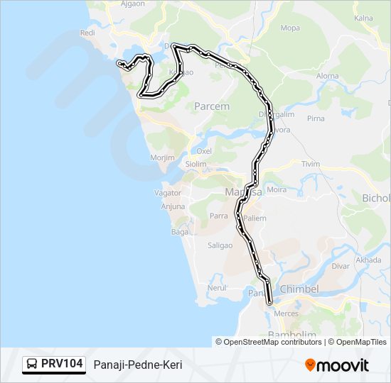 PRV104 Bus Line Map