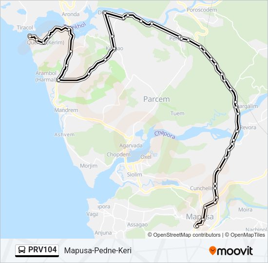 PRV104 Bus Line Map