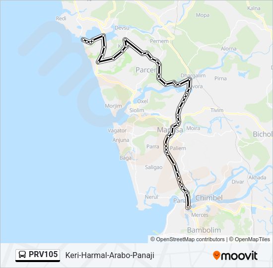 PRV105 Bus Line Map
