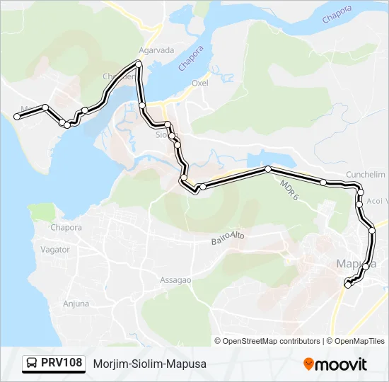 PRV108 Bus Line Map