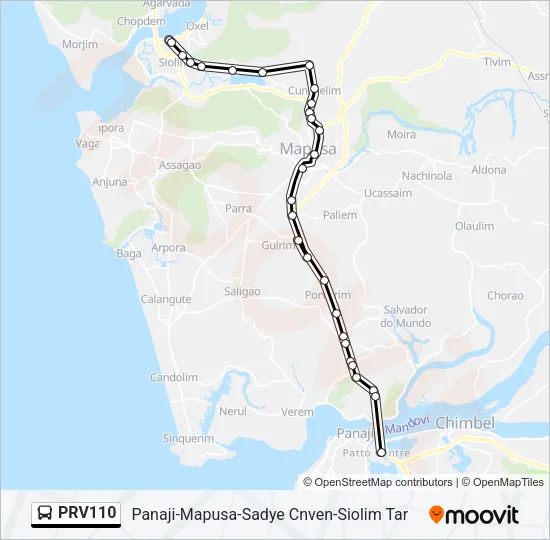 PRV110 Bus Line Map