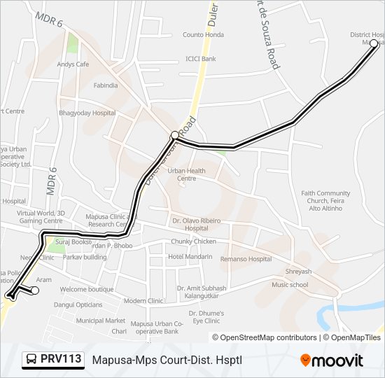 PRV113 Bus Line Map