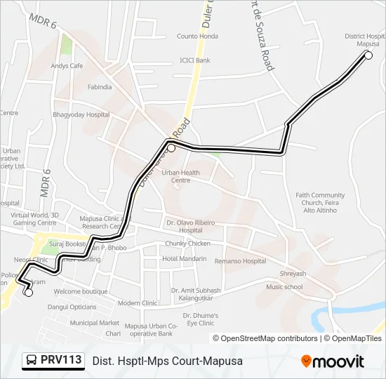 PRV113 Bus Line Map