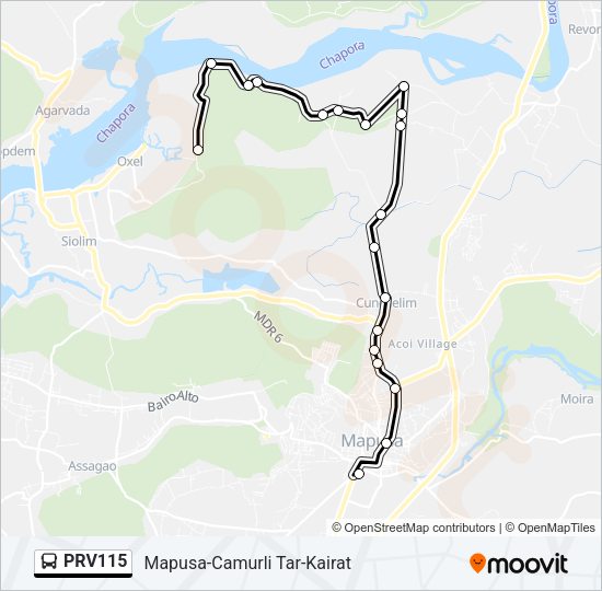 PRV115 Bus Line Map