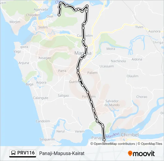 PRV116 Bus Line Map