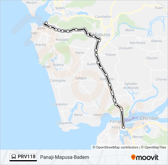 PRV118 Bus Line Map