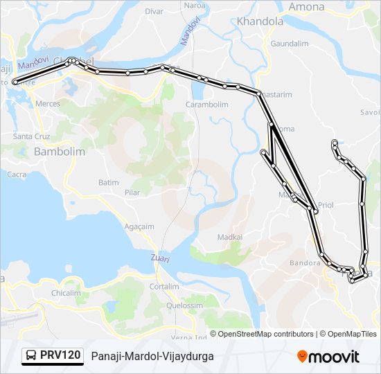 PRV120 Bus Line Map