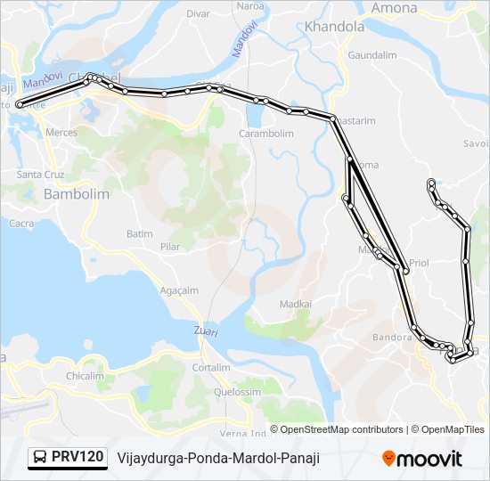 PRV120 Bus Line Map