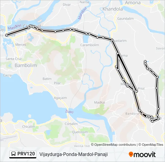 PRV120 Bus Line Map