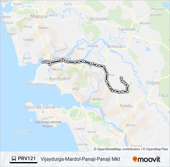 PRV121 Bus Line Map