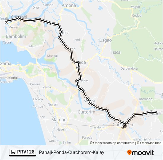 PRV128 Bus Line Map