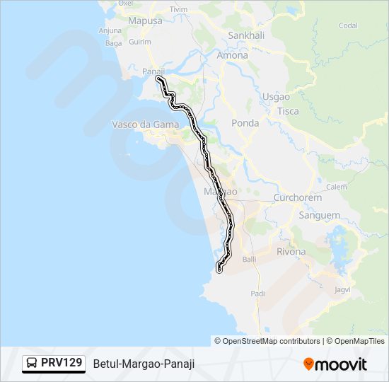 PRV129 Bus Line Map