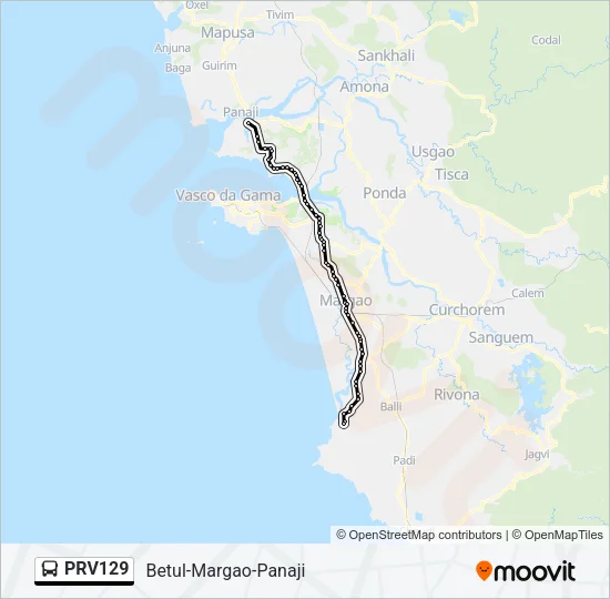 PRV129 Bus Line Map