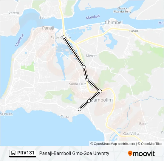 PRV131 Bus Line Map