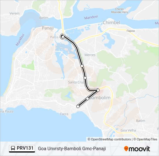PRV131 Bus Line Map