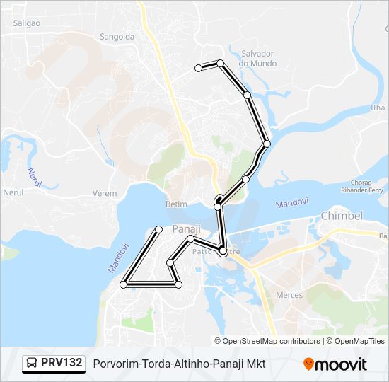 PRV132 Bus Line Map