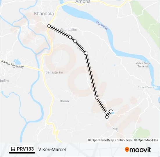 PRV133 Bus Line Map