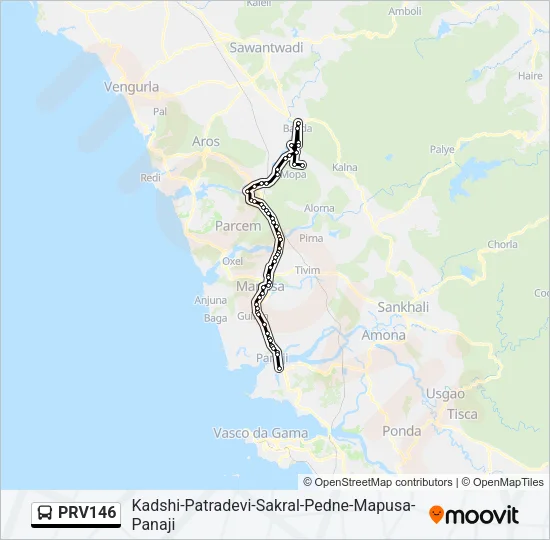 PRV146 Bus Line Map