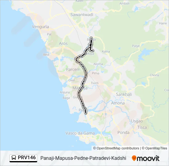 PRV146 Bus Line Map