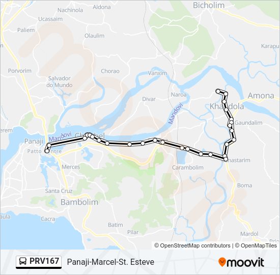 PRV167 Bus Line Map