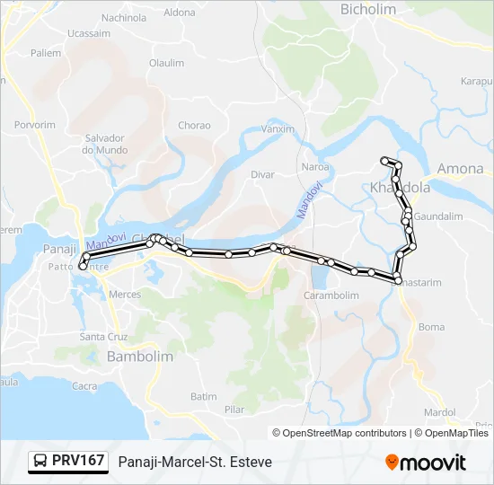 PRV167 Bus Line Map