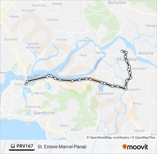 PRV167 Bus Line Map